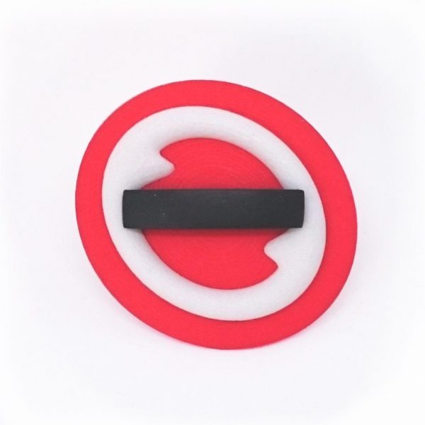 Image: Variations Ring Shank - Black, the shank combined with a red base and white insert to mix and match.